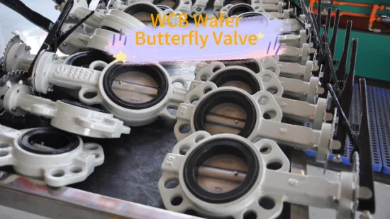 Válvula borboleta de conexão de wafer aprovada Wcb Epoxy Wras de aço carbono do fabricante