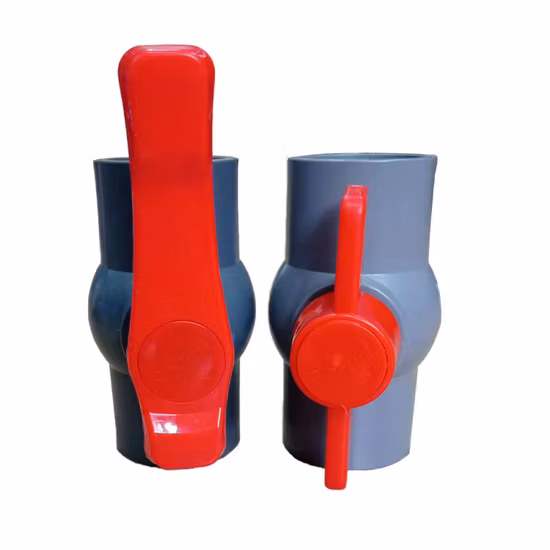 Válvula de PVC UPVC CPVC DIN ANSI BS JIS Plástico PPR Fundo Borboleta Pé Verificação Verdadeira Dupla União Única Válvula de Esfera Compacta para Abastecimento de Água