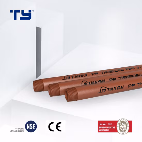Tubo de encaixe de plástico PVC CPVC PPR com rosca macho com rosca (BS)